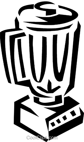 Blender Royalty Free Vector Clip Art Illustration - Black And White Vector Blender (283x480)