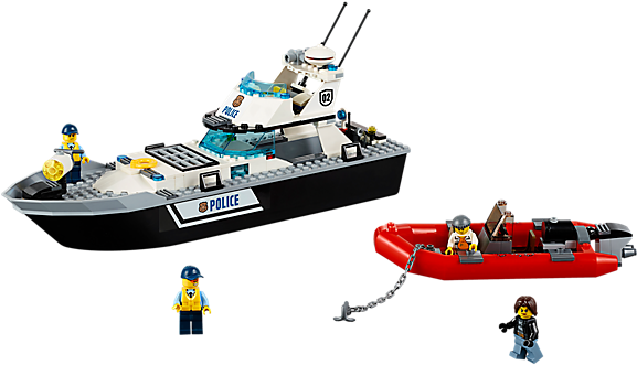 Police Patrol Boat - Lego 60129 City Police Patrol Boat (600x450)