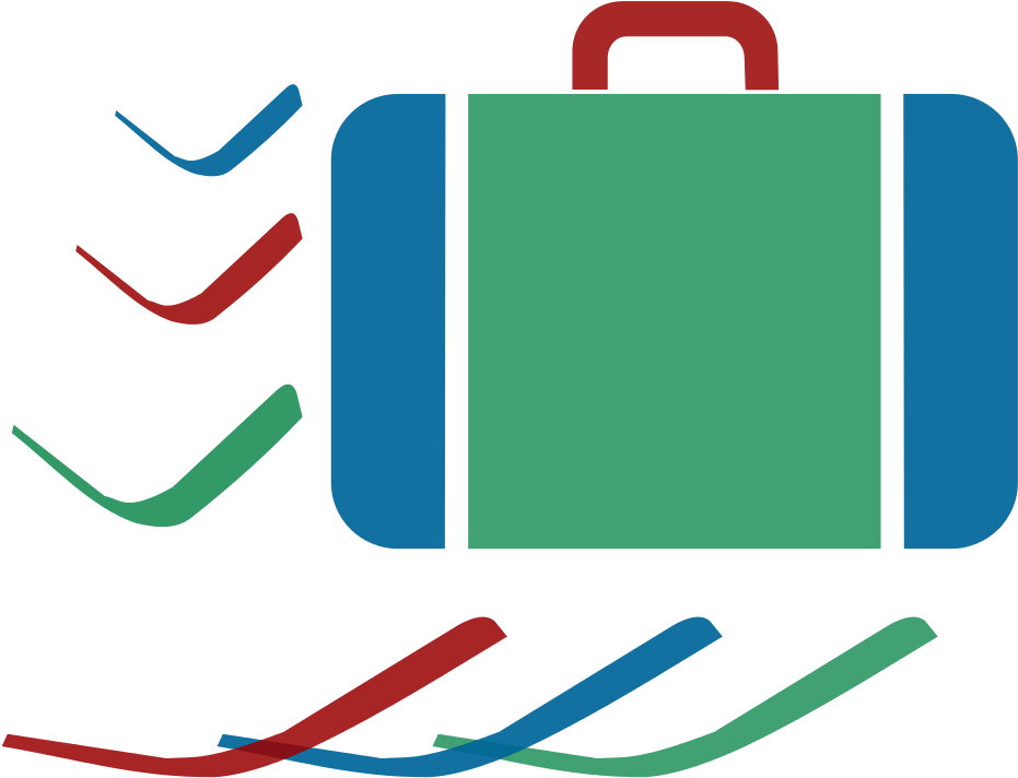 Suitcase Icon Blue Green Red Dynamic V01 - Suitcase Icon Blue Green Red Dynamic V01 (1000x750)