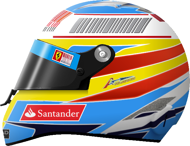 Fernando Alonso 2010 F1 Helmet Drawing - Fernando Alonso Helmet 2010 (615x473)
