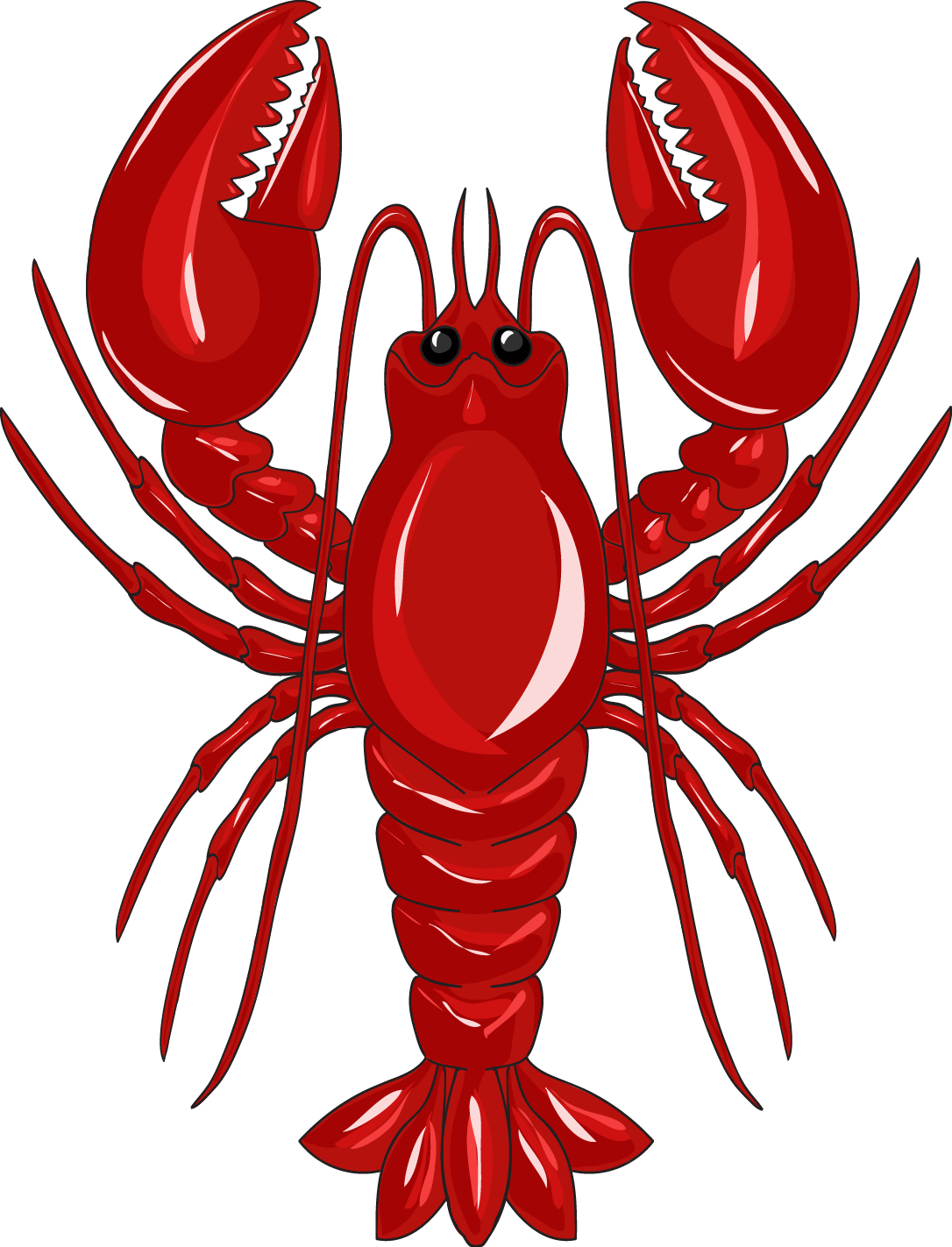 Lobster Crab Clip Art - 4 Lobster Plates Heavy Duty Oval Melamine Plastic How (1086x1423)