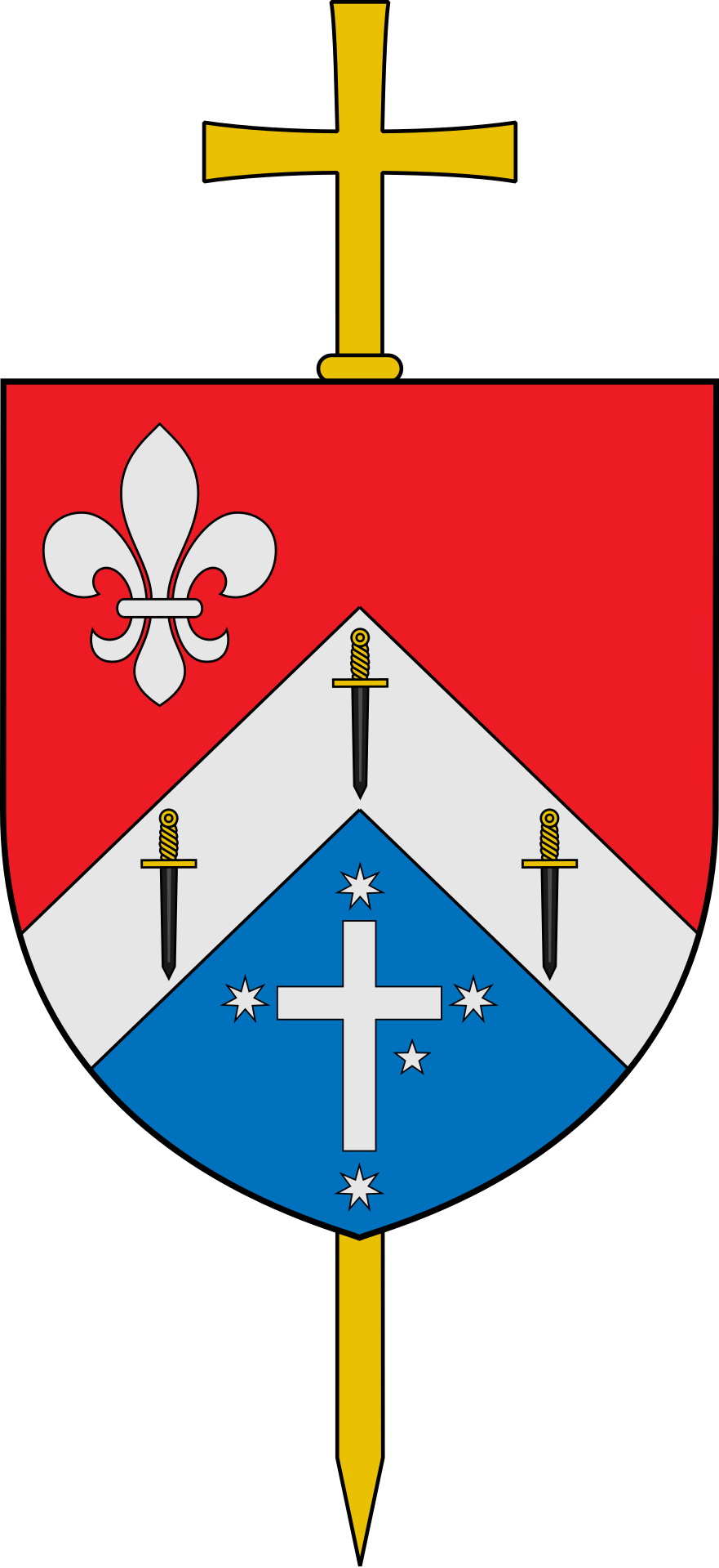 Coats Of Arms Of Dioceses Of Australia - Military Ordinariate Of Australia (881x1919)