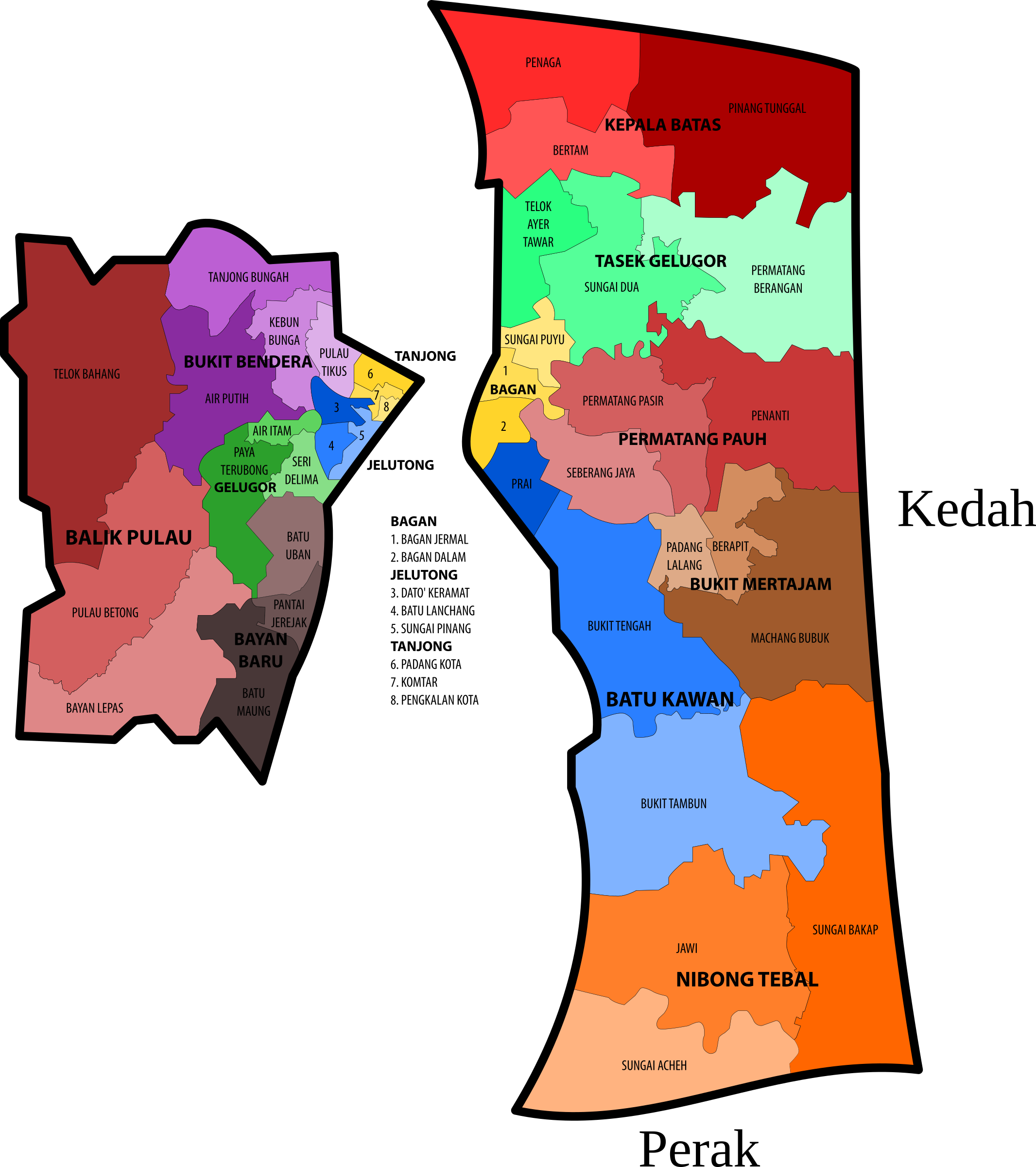 Penang State Legislative Assembly Constituencies Clipart - Penang State Legislative Assembly (2132x2400)