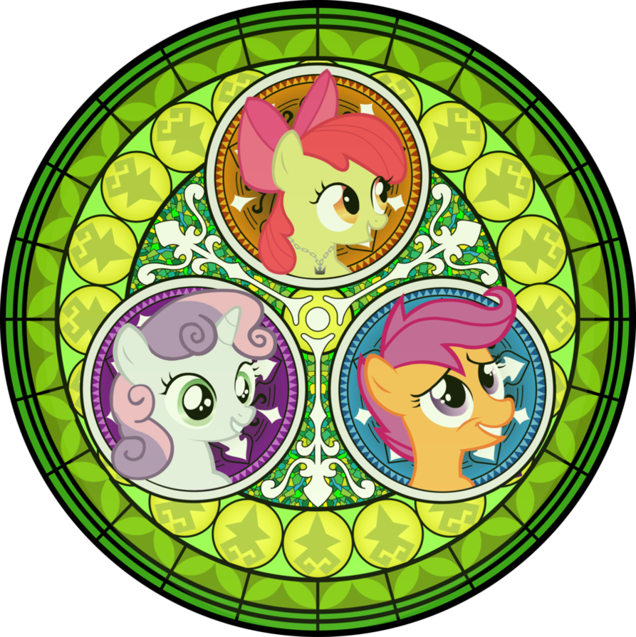 Cutie Mark Crusader Station By Agryx - Cutie Mark Crusaders Stained Glass (1022x1024)