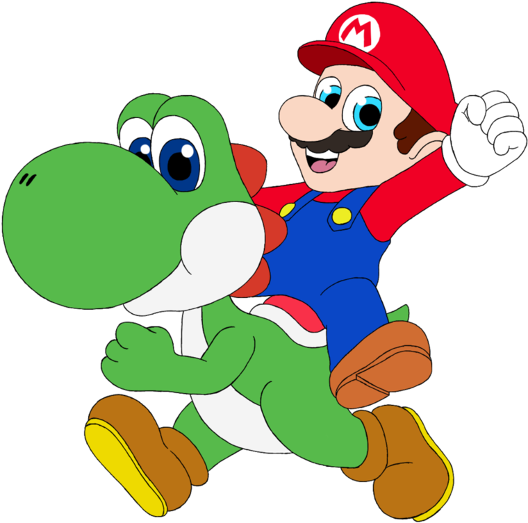 Mario And Yoshi Chibi By Equilibrik - Mario Y Yoshi Chibi (912x875)