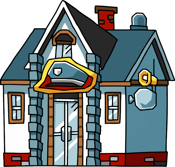 Scribblenauts Unlimited - Police Station Cartoon Png (706x676)