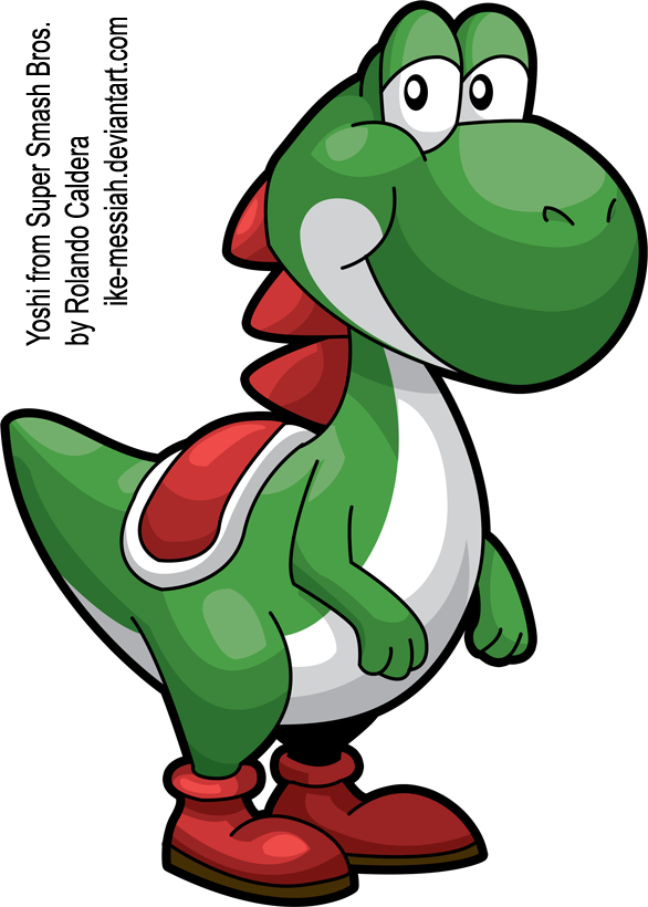 Yoshi Super Smash Bros Hd Vector By Ike Messiah - Yoshi Smash Bros 64 (586x820)