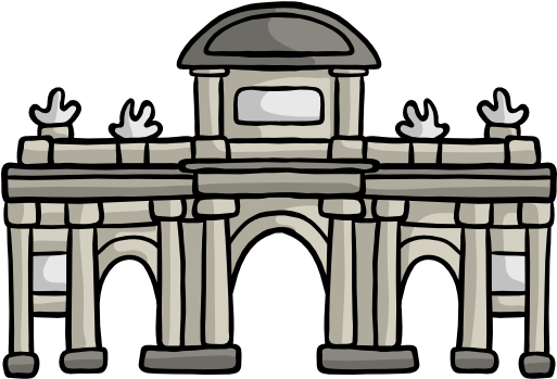 Alcala Gate Free Icon - Puerta De Alcala Clipart Png (512x512)