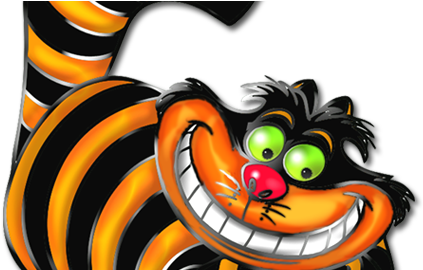 Grinning Like A Cheshire Cat - Cheshire Cat Clip Art (512x269)