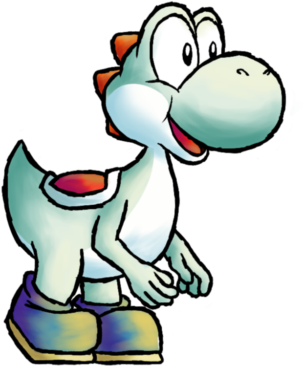 White Yoshi By Muzyoshi - Cartoon (911x878)