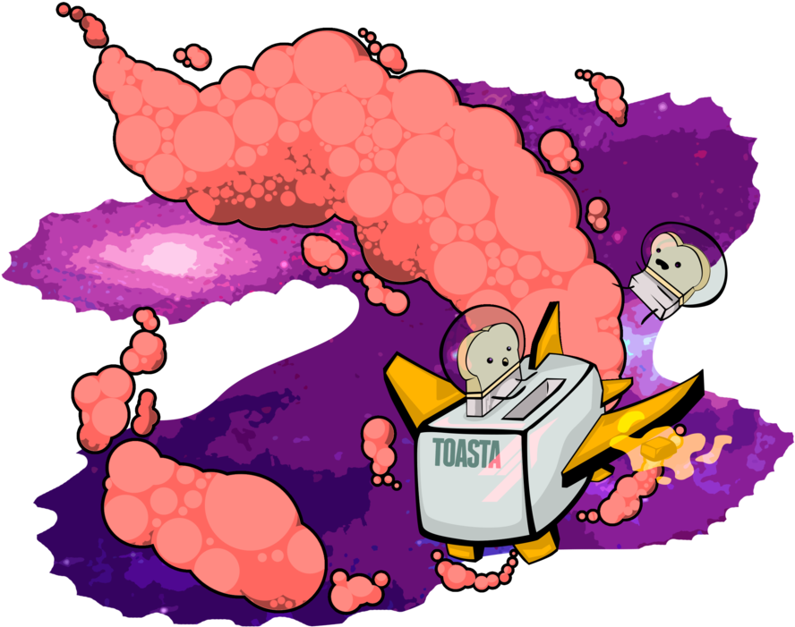 Toaster Rocket By Ravenide On Clipart Library - Cartoon (1024x742)