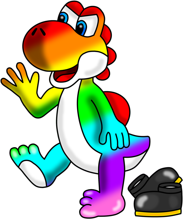Rainbow The Yoshi By Waluigifan32 - Rainbow The Yoshi By Waluigifan32 (838x953)
