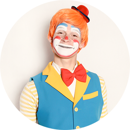 Popcorn The Clown Is The Sweetest And Coolest Clown - Cartoon (419x419)