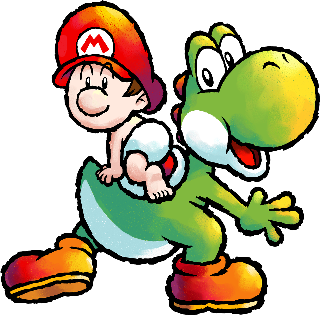 Yoshi's Island Ds Other - Yoshi's Island Ds Baby Mario (1500x1453)