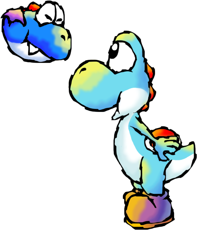 Light-blue Yoshi And Draglet By Koshechkazlatovlaska - Digital Art (769x846)