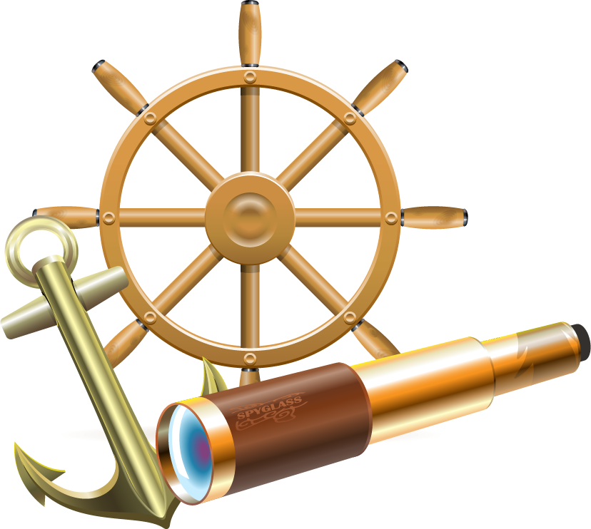 Ships Wheel Clip Art - Boat Steering Wheel Png (828x742)