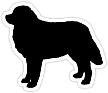 Bernese Mountain Dog Silhouette Waterproof Die-cut - Bernese Mountain Dog Silhouette Free (375x360)