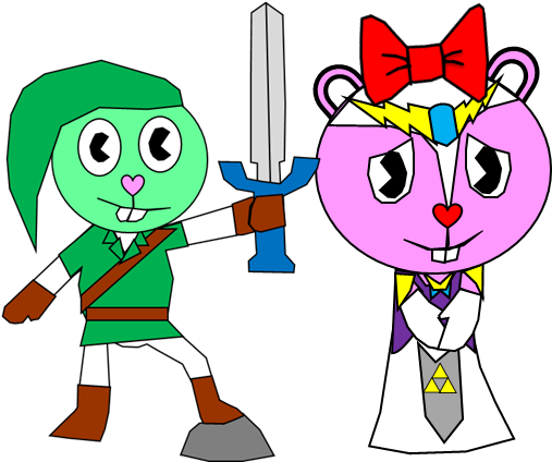 Flippy And Giggles Legend Of Zelda By Markthetreekitty1998 - The Legend Of Zelda (506x434)