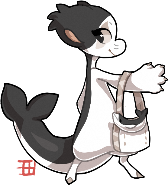 #735 Bagbean W/m - Southern Right Whale Dolphin (580x670)