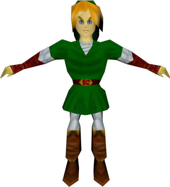 Download Zip Archive - Ocarina Of Time Link Model (750x650)