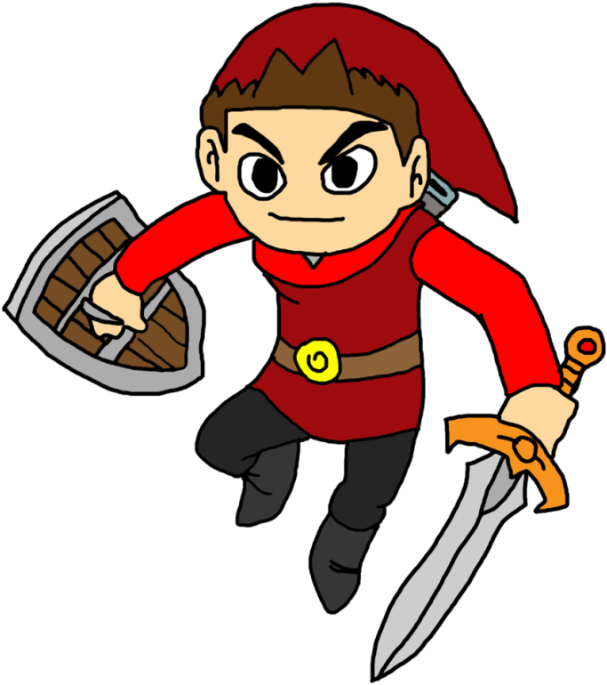 Pin Link Zelda Clipart - Four Swords Red Link (730x800)