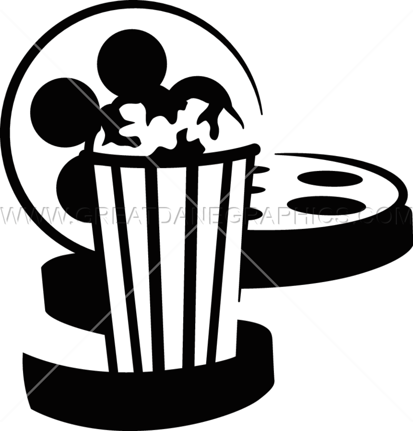 Pin Popcorn Images Clip Art - Movie And Popcorn Silhouette (825x862)