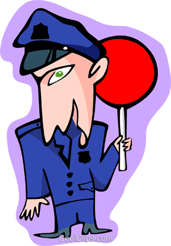 Policial Livre De Direitos Vetores Clip Art Ilustração - Cartoon (334x480)