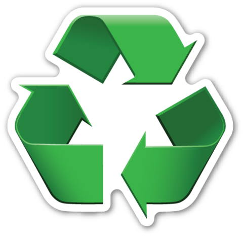 Black Universal Recycling Symbol - Transparent Background Recyclable Png (480x465)