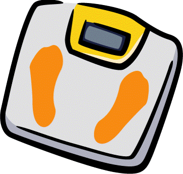 Kids Weight Scale Clipart - Weight Scales For Children Clipart (363x344)