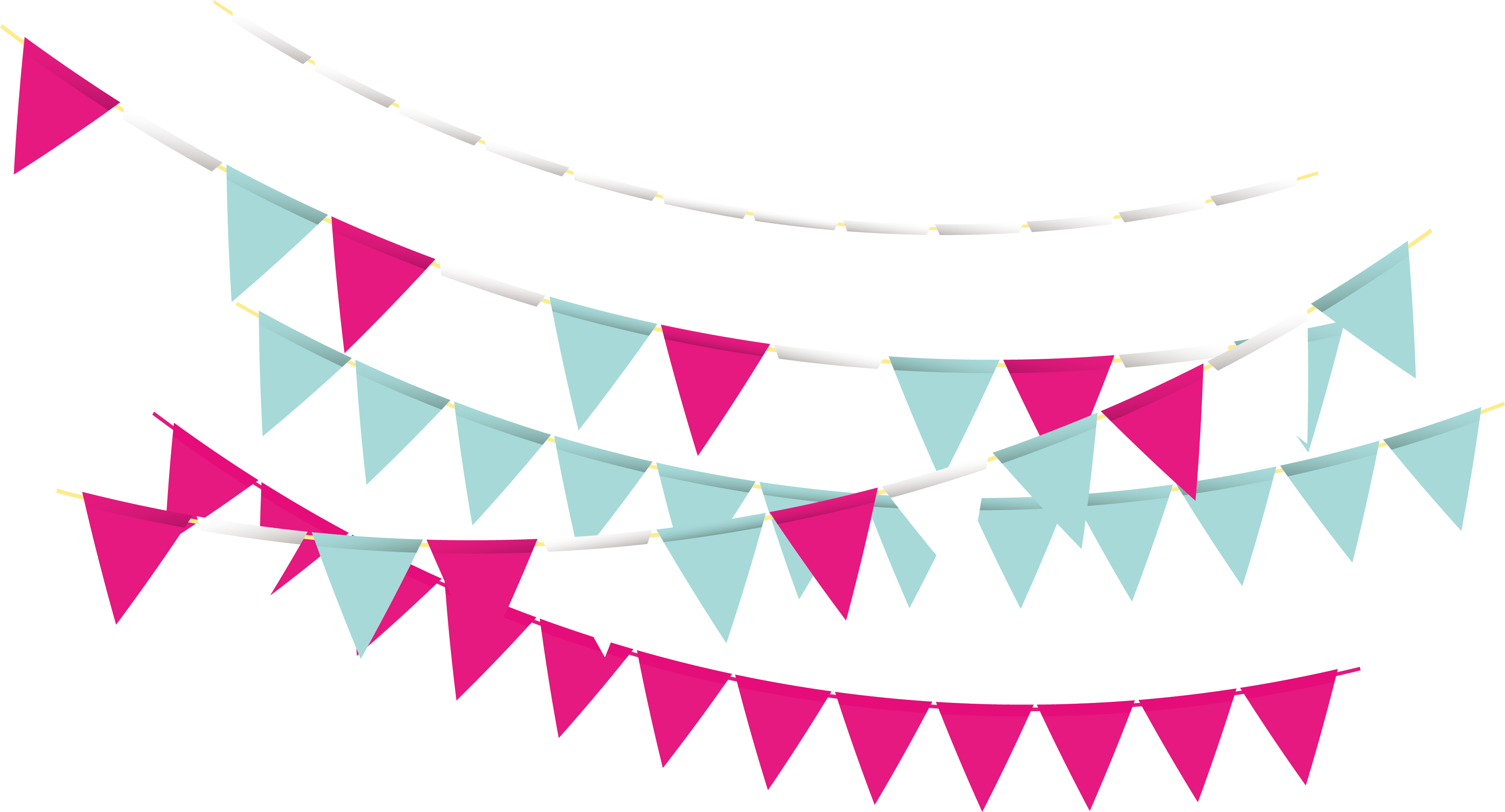 Party Triangle Bunting - Triangle (3862x2084)