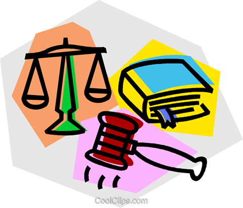 Gavel, Law Book, And Scales Of Justice Royalty Free - Derechos Fundamentales En Mexico (480x411)