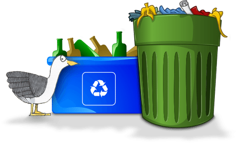 B - I - R - M - Trash And Recyclable Pick-up - Picking Up Trash And Recycling (482x291)