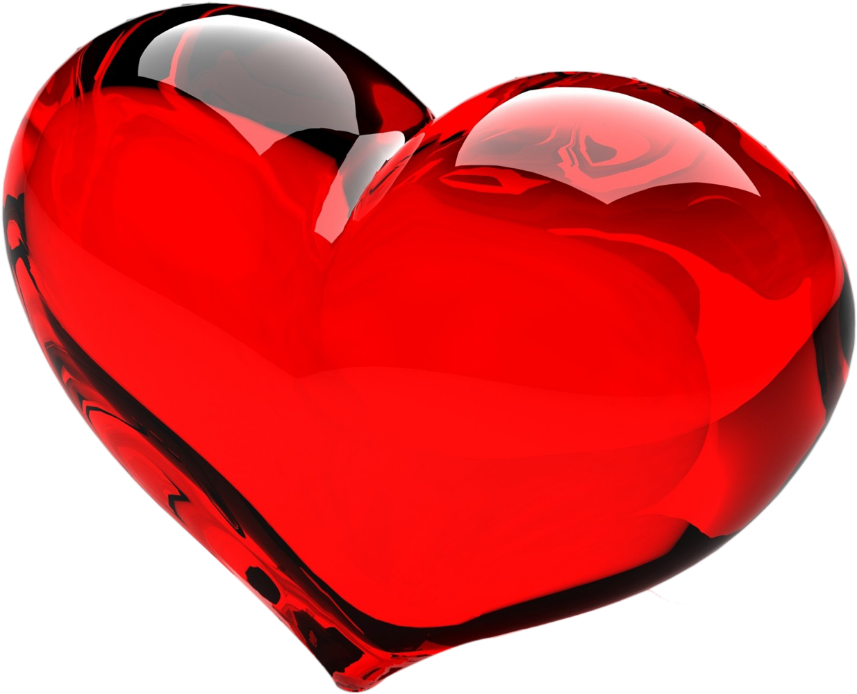 Drawn Hearts Transparent Background - 3d Heart Transparent Background (1600x1281)