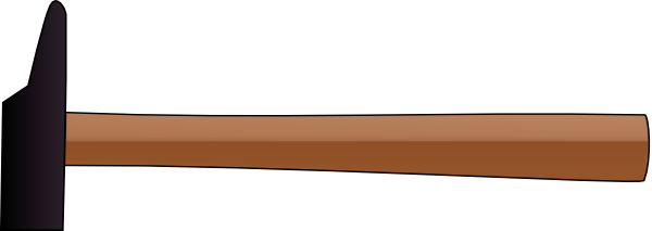 Marteau Hammer Clip Art At Clker - Blacksmith Hammer Clip Art (600x213)
