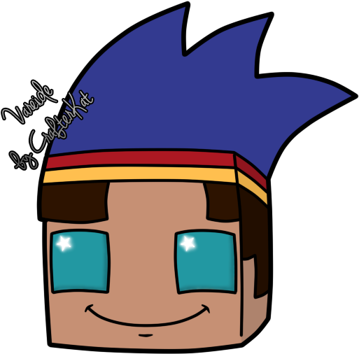 Minecraft Art By Crafterkat - Cartoon (537x542)