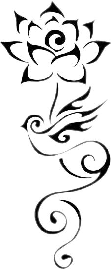 素材 Freetoedit - Lotus Flower Tattoo (226x545)