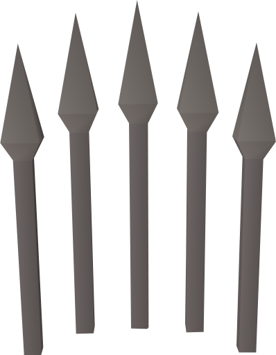 Iron Bolts Are Used With Feathers To Make Iron Bolts - Crossbow Iron Bolt (398x513)