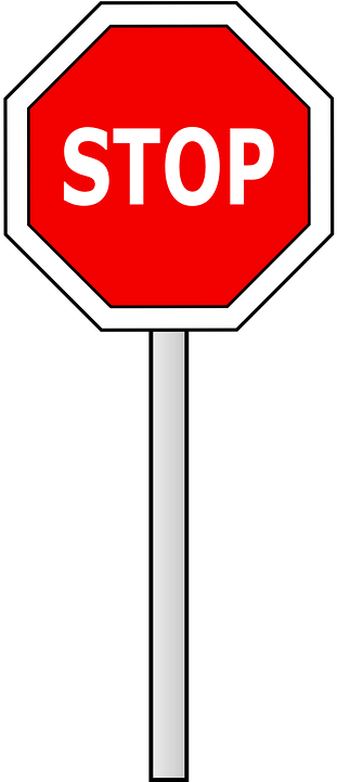 Stop Clipart Street Stop - Stop Sign Clipart Png (360x720)