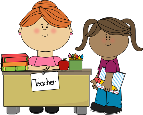 Clipart For Teachers - Student And Teacher Clipart (500x403)