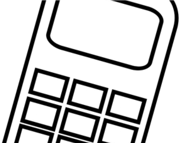 Phone Clipart Black And White - Kolorowanki Do Druku Telefon (640x480)