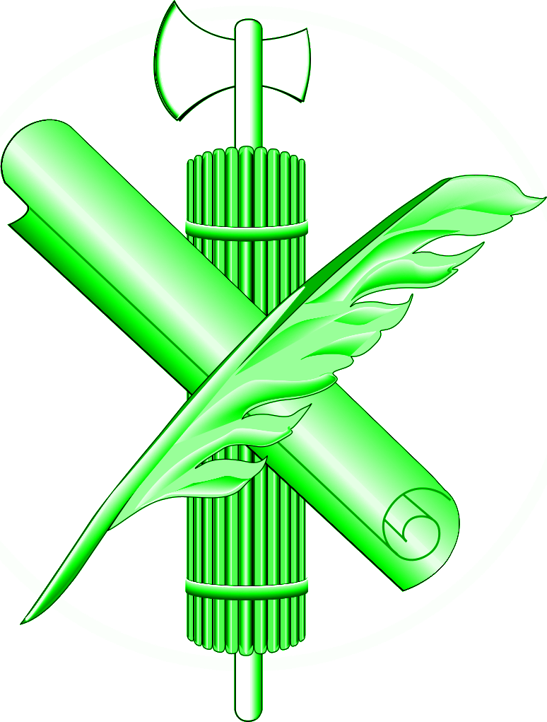 Green Fasces Scroll Quill - Administrative Office Of The United States Courts (774x1021)
