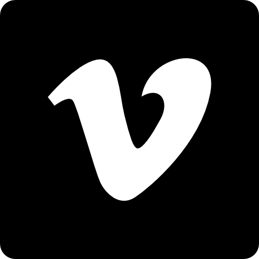 Vimeo Logo White Inside A Black Square Free Icon - Vimeo Logo White Png (512x512)