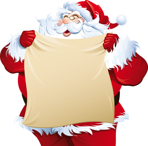 Album - Santa Claus Checking List Clipart (500x493)