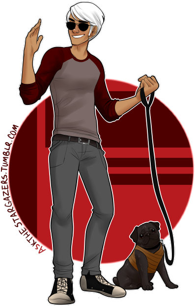 Homestuck Dave Strider Pug Humanstuck Wayward Vagabond - Illustration (500x706)