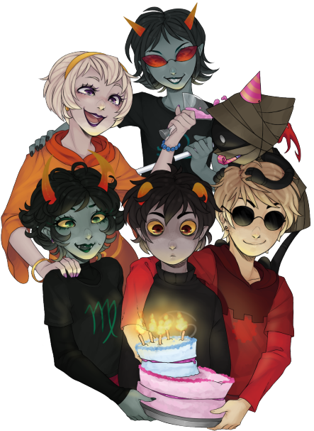 Homestuck Dave Strider Rose Lalonde Cake Karkat Vantas - Cute Karkat X Kanaya (500x644)