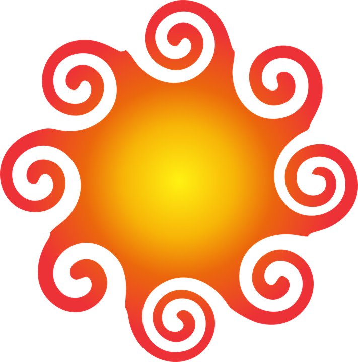 Sol, Summer, Heat, Spiral, Radius, Beach, Mar, Sunset - Sol De Praia Png (711x720)
