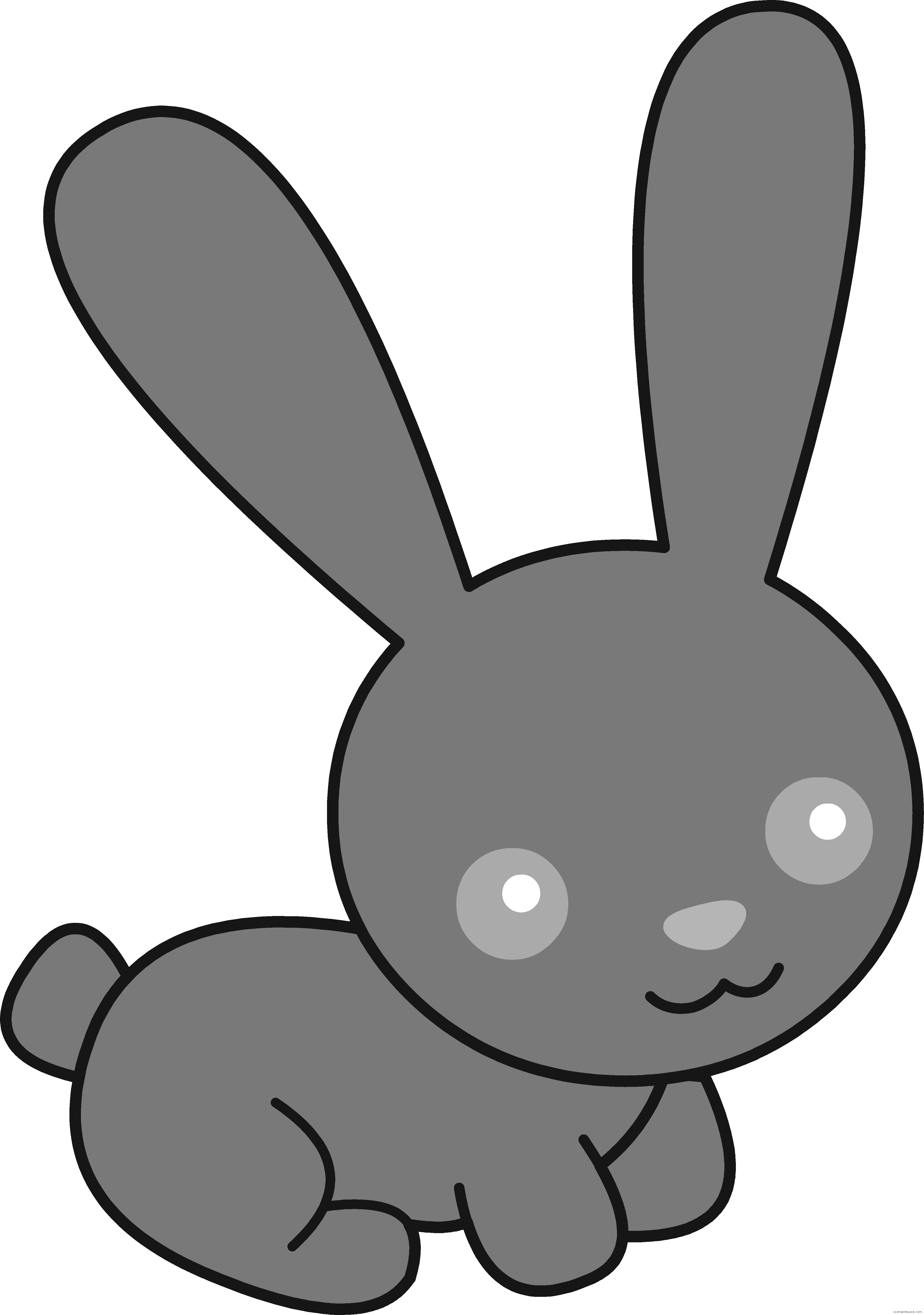 Rabbit High Quality Animal Free Black White Clipart - Clip Art (4018x5718)