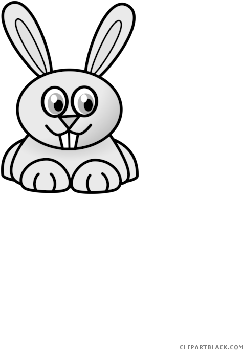 Rabbit Small Animal Free Black White Clipart Images - Rabbit Clip Art (495x700)