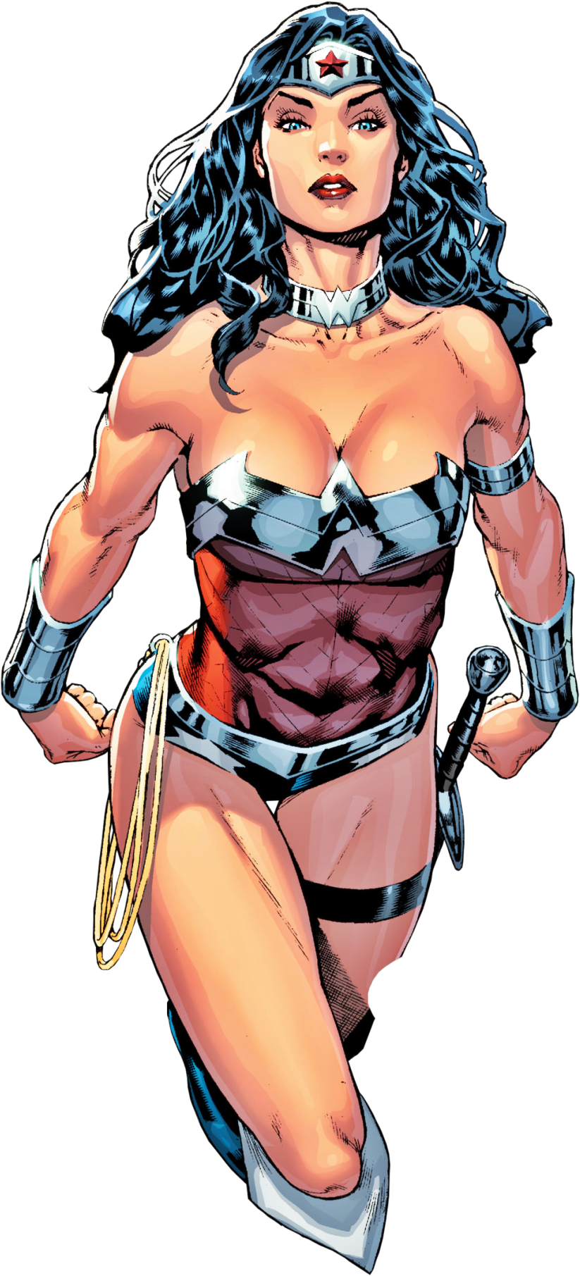Wonder Woman - Comic Wonder Woman Cartoon Full Body (862x1920)