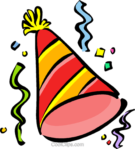 Party Hat Royalty Free Vector Clip Art Illustration - Chapeau De Fete Clipart (433x480)